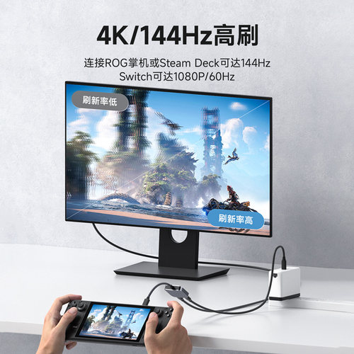 海备思AR眼镜转换器typec充电拓展坞适用Switch手机扩展坞一分二全功能hub可供电投屏rokid/xreal/雷鸟PD快充 - 图0