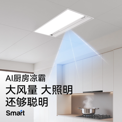 奥普Smart智能人感凉霸厨房照明二合一集成吊顶厨房冷霸LC301S - 图0