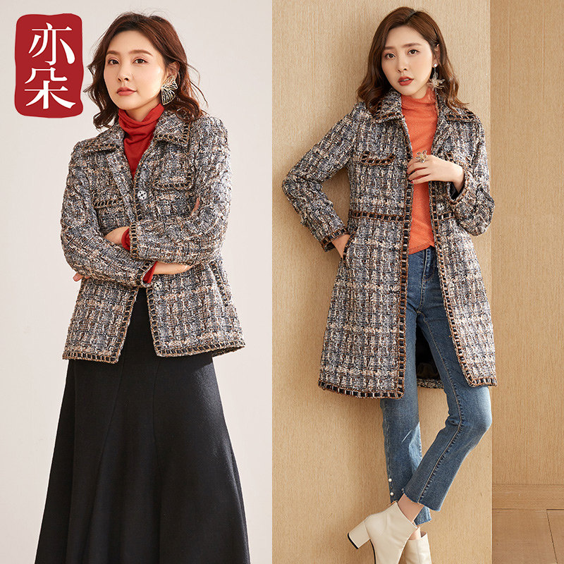 亦朵2020秋冬新款名媛小香风外套 亦朵短外套
