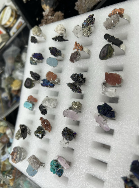 铜合金原创手工原石矿石戒指包邮送闺蜜礼物