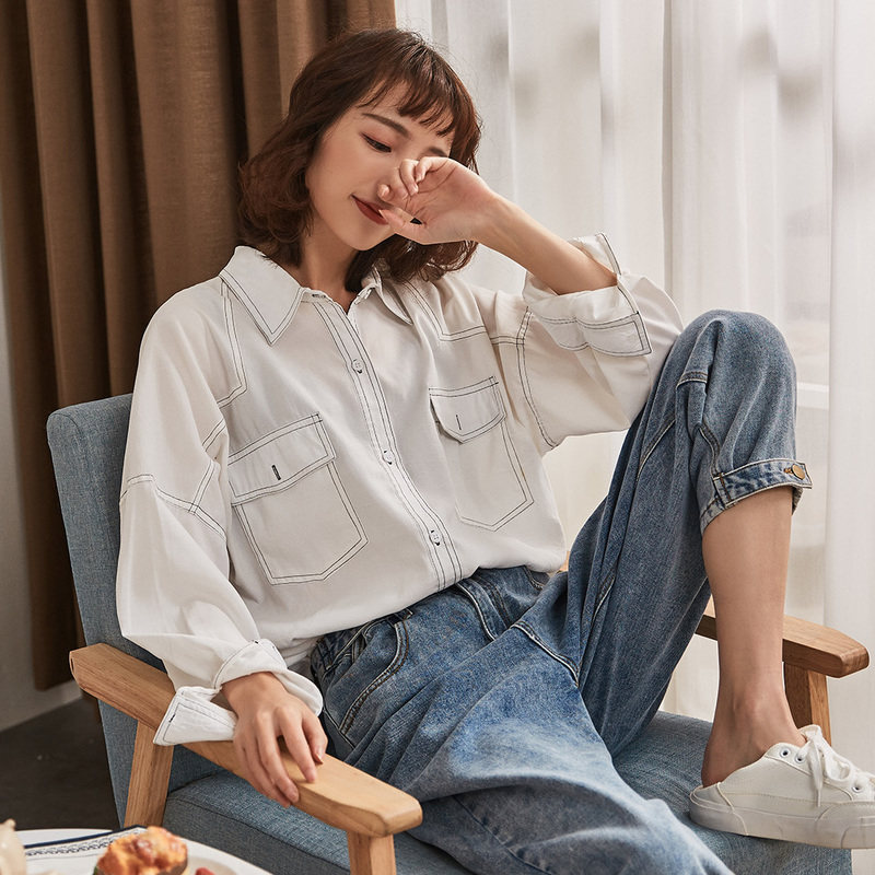 唐狮长袖2020春秋新款韩版黄色衬衣 唐狮喜之乐衬衫