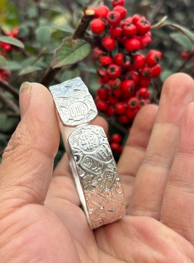 手镯999银民族风情侣999