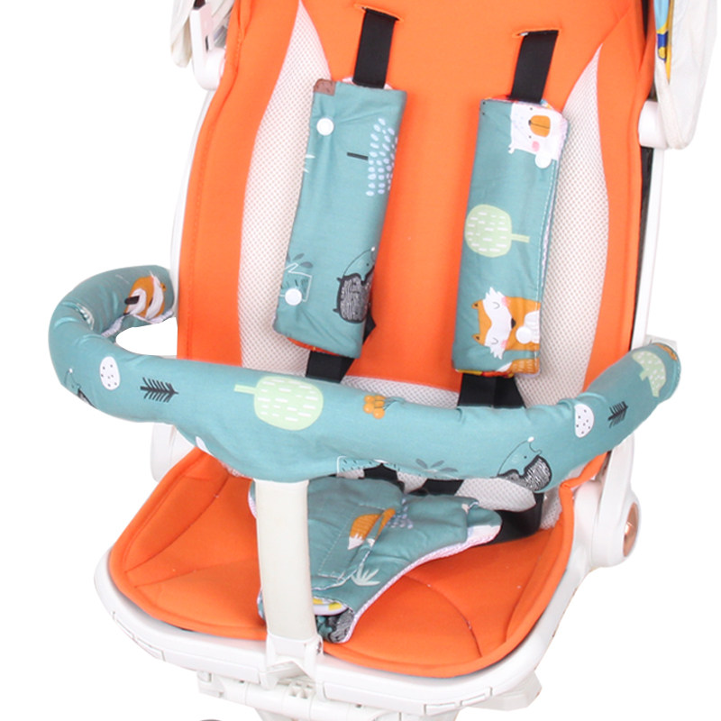 婴儿遛娃神器推车扶手套宝宝推车保护套卡通纯棉护肩防咬护裆通用,淘宝优惠券,粉丝福利购,淘宝优惠卷