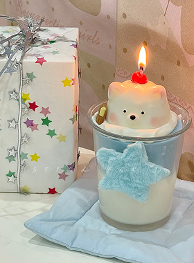 STILL【星星小熊】ins香薰蜡烛家用卧室摆件送闺蜜女友生日礼物