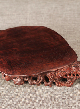 红酸枝根雕底座客厅摆件天然实木