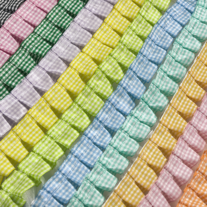 3.5cm双层格子雪纱蕾丝花边手工痛包diy材料服装装饰裙子辅料,淘宝优惠券,粉丝福利购,淘宝优惠卷