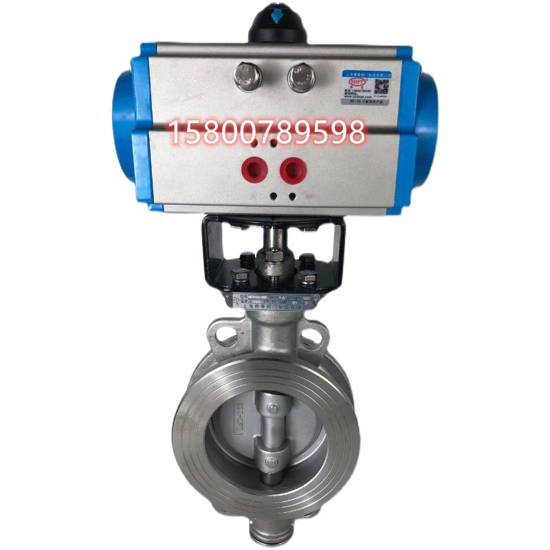 不锈钢气动硬密封对夹式蝶阀D673W蒸汽导热油粉末燃空气体切断阀 - 图3