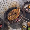 Old-fashioned charcoal grilled fish clip stainless steel clip grilled fish net clip barbecue net splint round barbecue utensil large