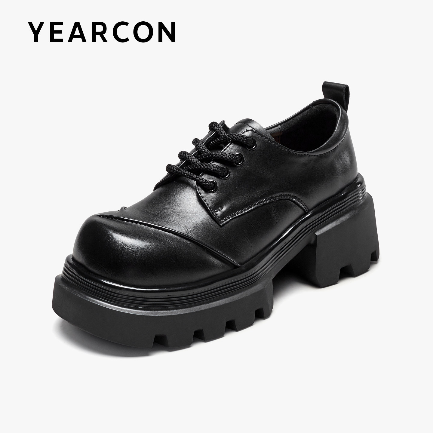 意尔康厚底系带乐福鞋女2026款春秋复古学院风深口小皮鞋jk单鞋,淘宝优惠券,粉丝福利购,淘宝优惠卷