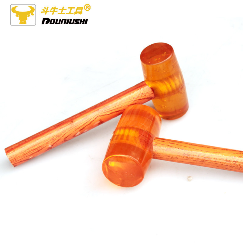 斗牛士透明橡胶锤弹力锤地板瓷砖安装锤防震橡皮牛筋锤木柄小胶锤,淘宝优惠券,粉丝福利购,淘宝优惠卷
