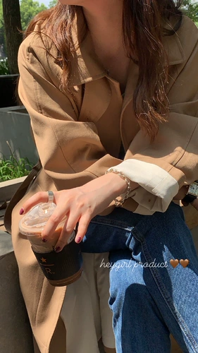 Осенний плащ, куртка, в корейском стиле, изысканный стиль, свободный крой, подходит для подростков