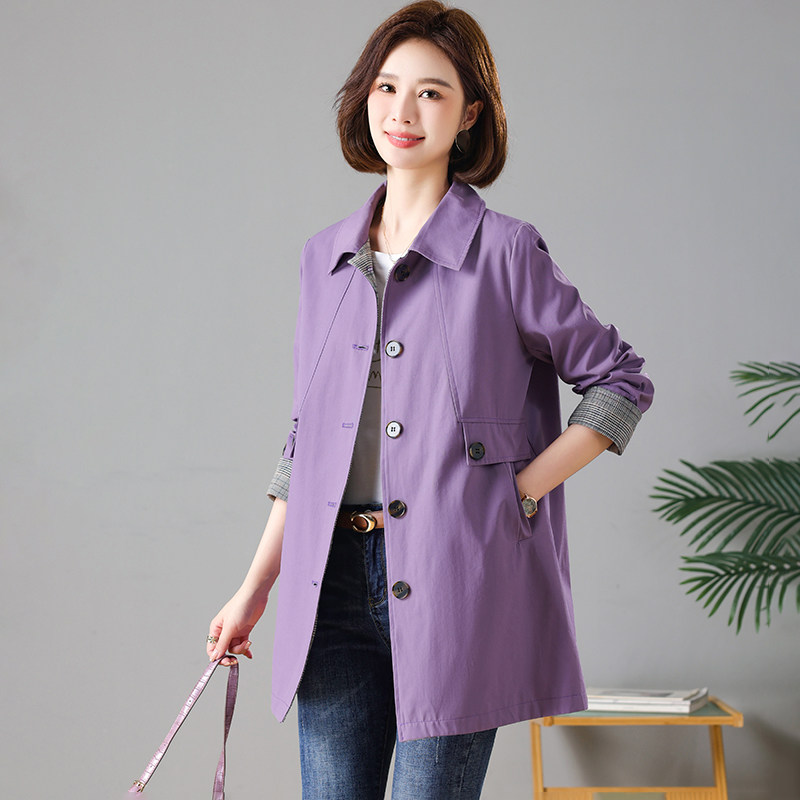 大码女装风衣外套女2025春秋新款胖MM今年流行洋气减龄中长款大衣,淘宝优惠券,粉丝福利购,淘宝优惠卷