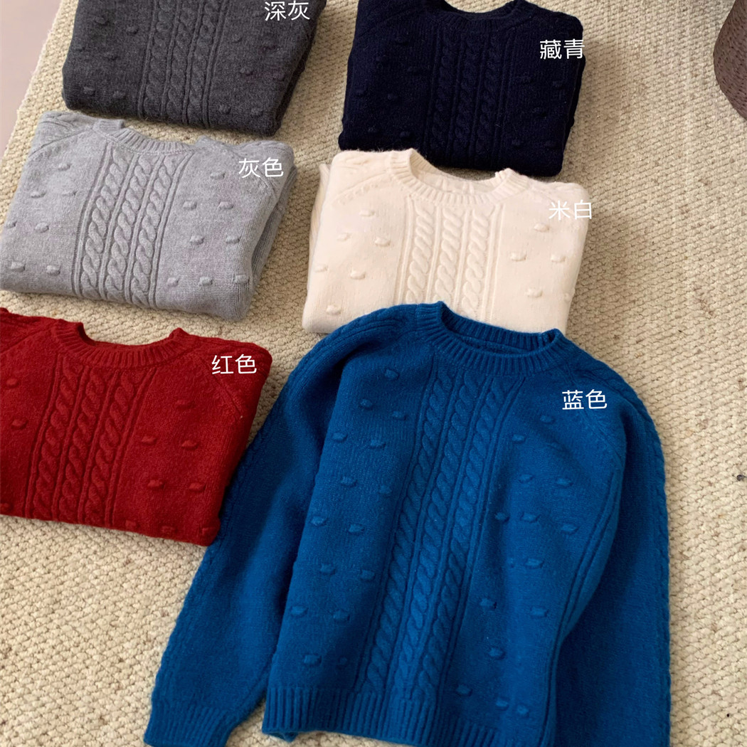 慵懒风休闲百搭套头针织衫女2025冬季新款设计感麻花宽松显瘦毛衣