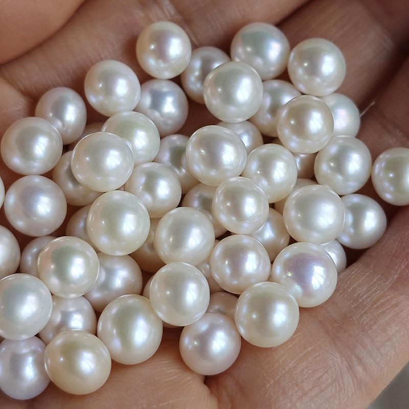 天然淡水珍珠裸珠批发近圆无核珍珠散珠手工DIY项链手链耳钉耳环,淘宝优惠券,粉丝福利购,淘宝优惠卷
