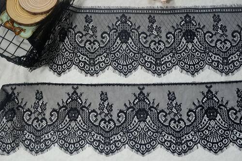精美单边优质睫毛蕾丝花边 DIY服饰裙边加长拼接辅料婚纱头纱材料 - 图3