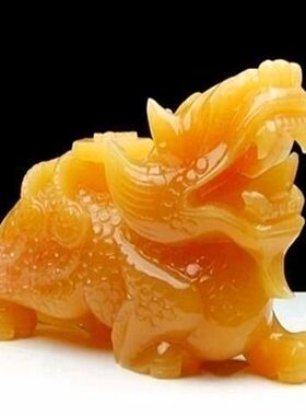 天然黄玉双如意貔貅大摆件招财玄关皮丘居家装饰摆设玉石礼品