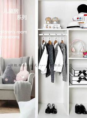 样板间衣帽间儿童房摆件公主裙衣服道具鞋包样板房衣柜陈列装饰品