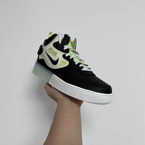 正品Nike/耐克男鞋Air force 1空军运动休闲鞋高帮板鞋DQ1872-100 - 图0