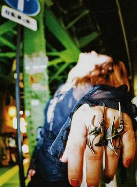 IIIMIII黑画II系列暗黑金属戒指