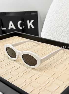 DENTUATUA 柔焦的文学滤镜！25ss 椭圆猫眼板材太阳眼镜 墨镜男女