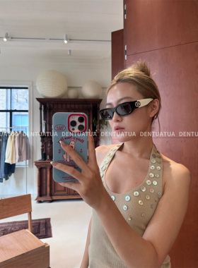 DENTUATUA 素颜神器！25ss 复古黑白拼色窄框墨镜太阳镜撞色眼镜