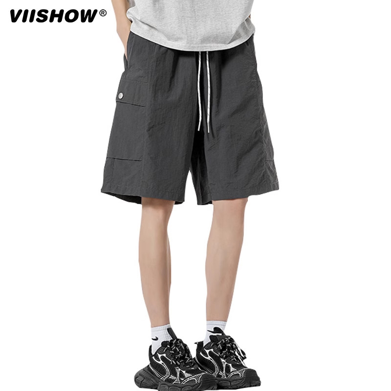 VIISHOW工装短裤男夏季冰丝凉感速干休闲直筒裤潮流运动五分裤,淘宝优惠券,粉丝福利购,淘宝优惠卷