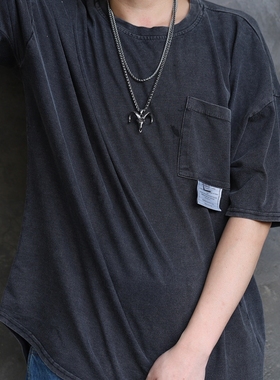 潮牌ins朋克男项链钛钢吊坠