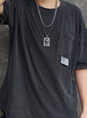 骷髅男士朋克风不掉色复古吊坠