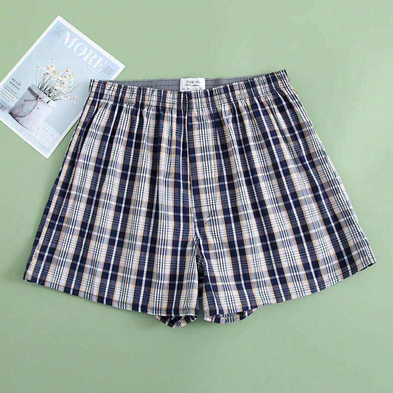 A&B男士阿罗裤纯棉平角裤夏季宽松大码居家短裤全棉四角内裤0099,淘宝优惠券,粉丝福利购,淘宝优惠卷