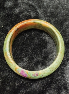 配旗袍水晶手镯红绿宝