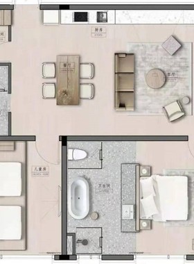 户型分析家居布局买房子选房屋办公室住宅装修缺角风景山水