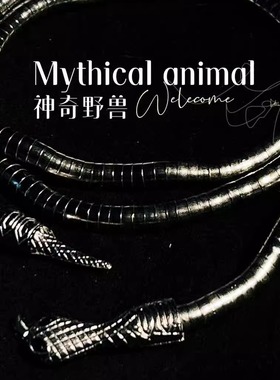 蛇形缠绕！chocker缠绕金属朋克女y2k亚文化小众爱心项链锁骨链