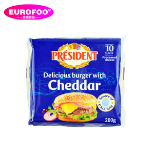 总统汉堡奶酪片芝士片进口干酪车达芝士片面包早餐奶酪片 cheese