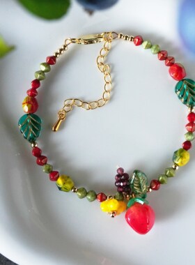 多巴胺植物手链旋风兔草莓手工