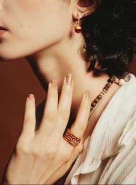 SWAHILL编织款戒金色