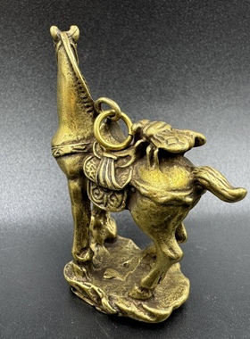 铜马摆件十二生肖马上蝇办公室客厅玄关家居工艺品礼品