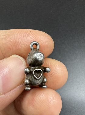 复古迷你小恐龙挂饰寒铁卡子侧挂吊坠文玩佛珠手串挂件配饰