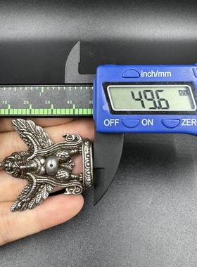 手工敲打錾刻天铁托甲大鹏金翅鸟项链挂件吊坠随身护法铁配饰