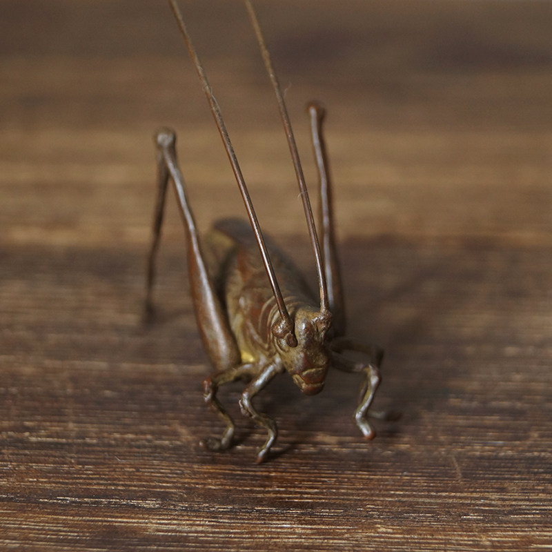 厂价苏工精铜蛐蛐蟋蟀昆虫茶宠茶玩创意博古架盆景微景观造景摆件,淘宝优惠券,粉丝福利购,淘宝优惠卷
