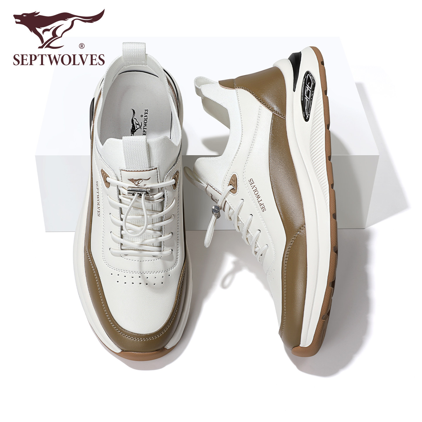 七匹狼男士高级感痞帅鞋子25秋季新款透气休闲鞋白色健步运动男鞋,淘宝优惠券,粉丝福利购,淘宝优惠卷