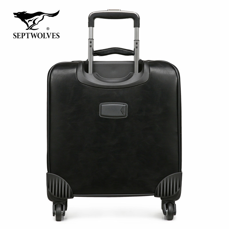 七匹狼男航空登机16寸万向轮拉杆箱 七匹狼涵德旅行箱