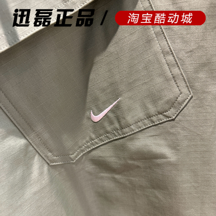 NIKE耐克男外套23春季新款运动休闲梭织防风工装连帽套头衫DX0718 - 图2