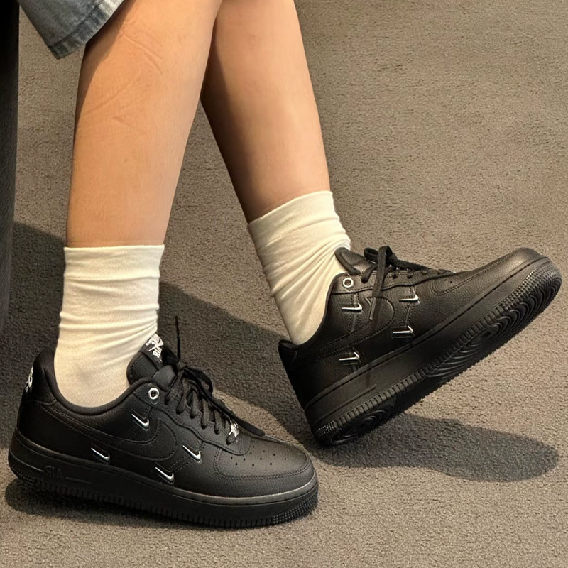 耐克/Nike Air Force 1 AF1黑银四勾空军一号透气板鞋 HQ1180-001,淘宝优惠券,粉丝福利购,淘宝优惠卷