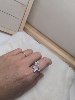All-over S925 sterling silver butterfly ring women's niche design high-end index finger ring fashionable personality versatile ring