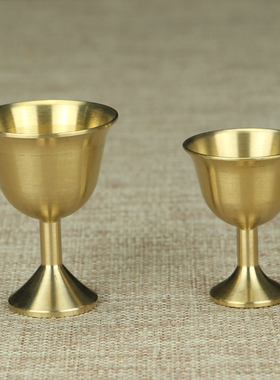 纯铜财神杯关公酒杯光身供水杯