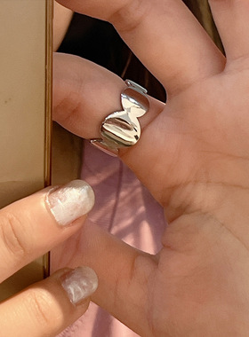 韩国ins潮冷淡风复古戒指女嘻哈蹦迪百搭朋克指环时尚个性食指戒