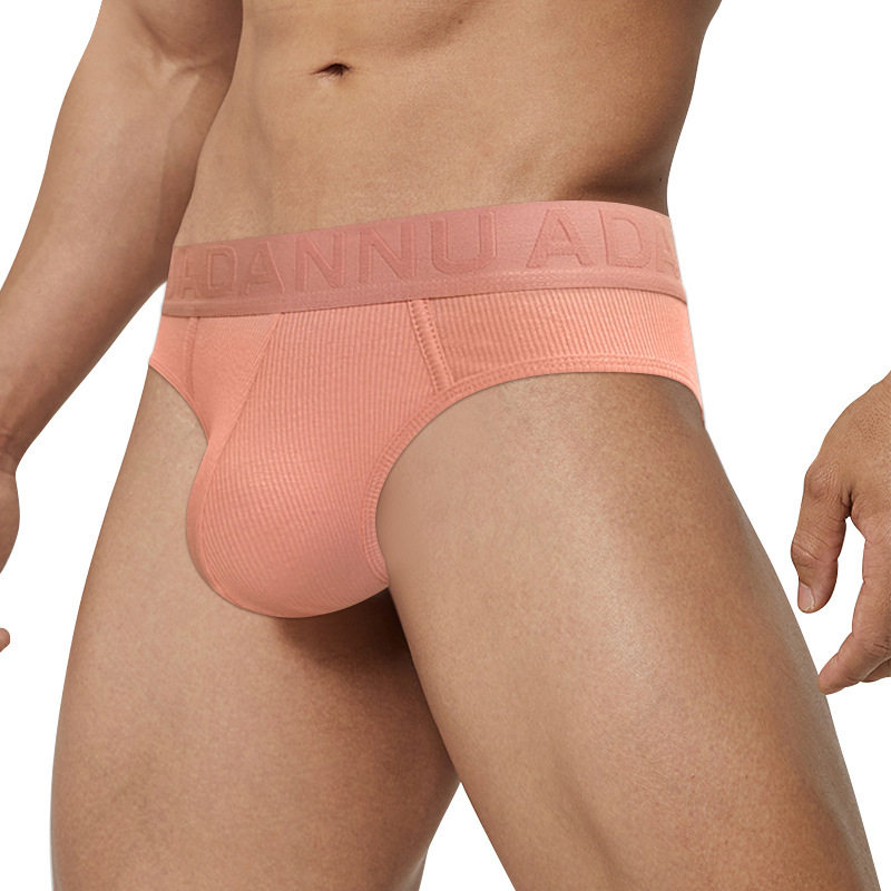 TEMU新款 低腰三角裤性感纯色棉质三角裤衩激凸囊袋裤衩子AD763,淘宝优惠券,粉丝福利购,淘宝优惠卷