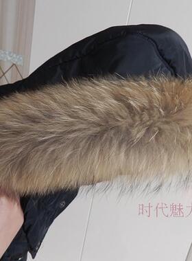 新款貉子帽条羽绒服狐狸毛领皮草
