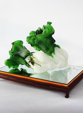 琉璃植物纯手工开业送礼高级摆件