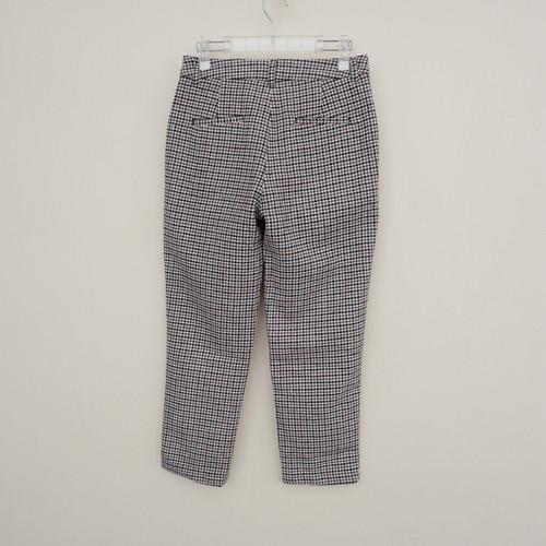 拉系S/M专柜正品 女冬毛呢厚保暖小个子八九分休闲裤4A3905千鸟格 - 图3